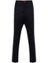 logo-patch cotton tapered trousers